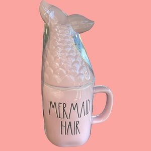 Rae Dunn Mermaid Hair Don’t Care Coffee Mug With Lid. NWT.